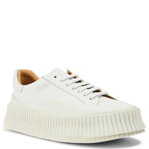 Jil Sander White Leather Platform Sneaker | Size 36 - Picture 9 of 9
